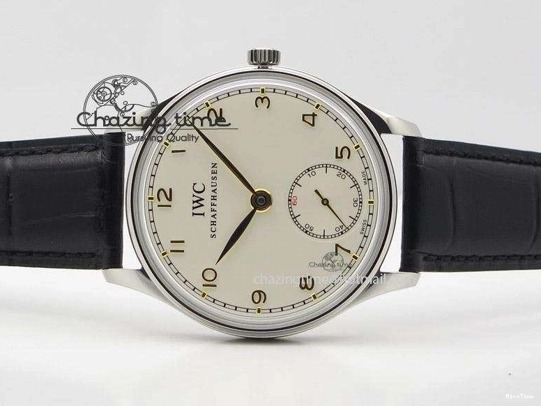 MIROTIME 0501 Sustainable Portuguese IW545408 White Dial ZF 1:1 Best Edition On Dark Blue Leather Strap 7335